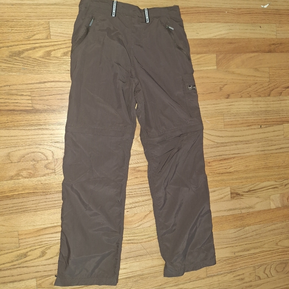 Tresspass Adventure Pants Brown Hiking Zip‎ Off Shorts Outdoor Small Gorpcore